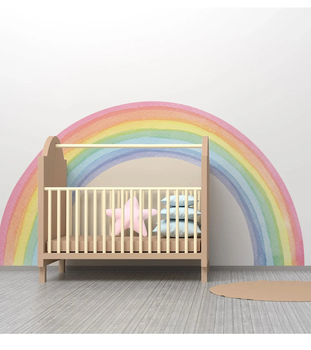 Dreamy Pastel Rainbow Wall Mural Sticker