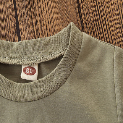 Kids’ Camouflage Flag Outfit – Trendy Summer Two-Piece Set