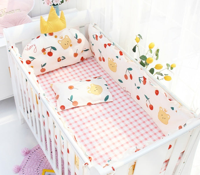 Pure Cotton 5-Piece Baby Crib Bedding Set – Soft, Safe & Dreamy Comfort