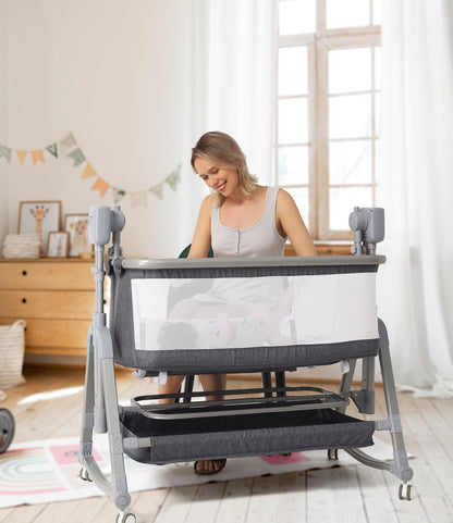 Baby Multi-Functional Electric Shaker Rocking Bedside Bassinet