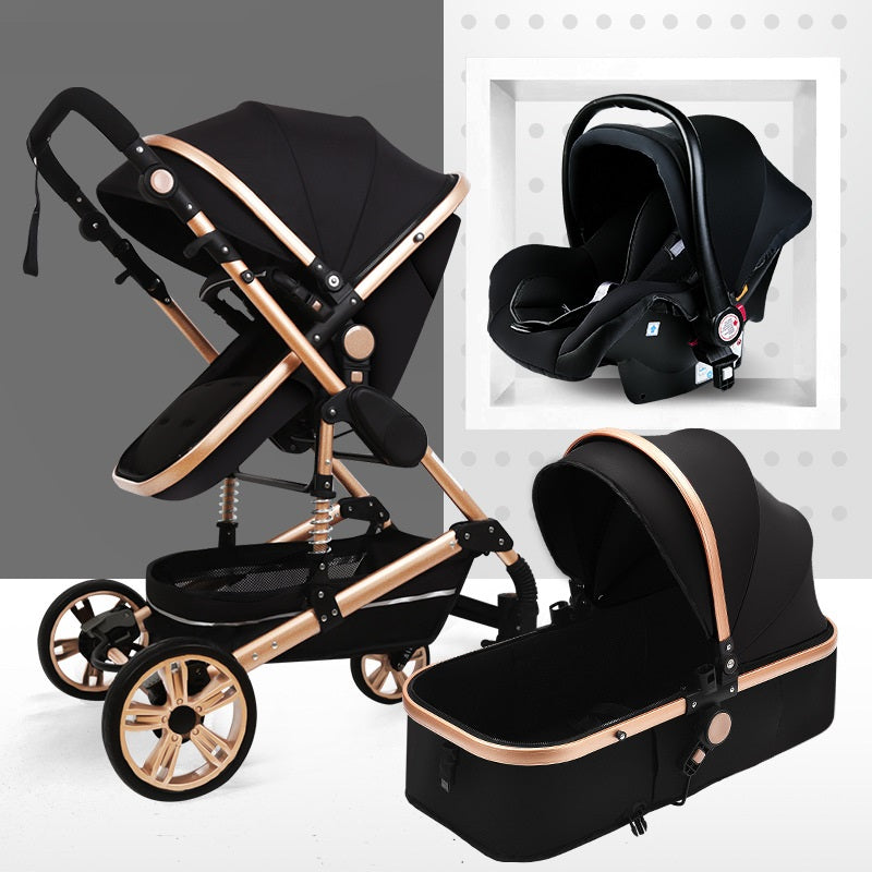 High-Landscape Reversible Baby Stroller (Lie-Flat & Foldable)