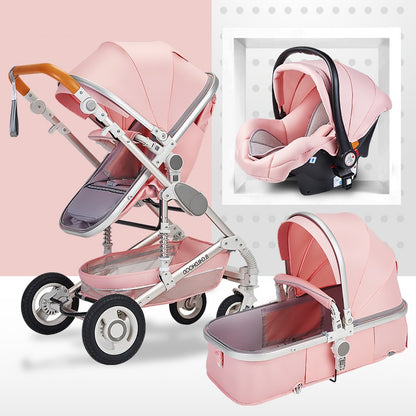 High-Landscape Reversible Baby Stroller (Lie-Flat & Foldable)
