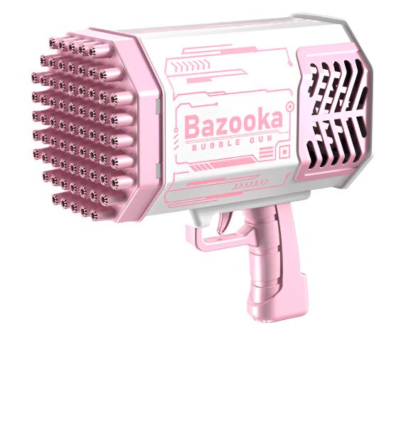 Bubble Gun Rocket 69 Holes Soap Bubbles Machine Gun Shape Automatic Blower With Light Toys For Kids Pomperos - Babyblush