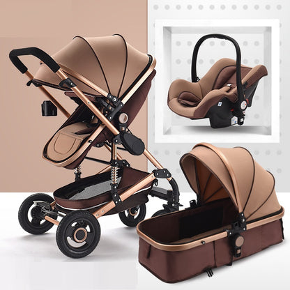 High-Landscape Reversible Baby Stroller (Lie-Flat & Foldable)