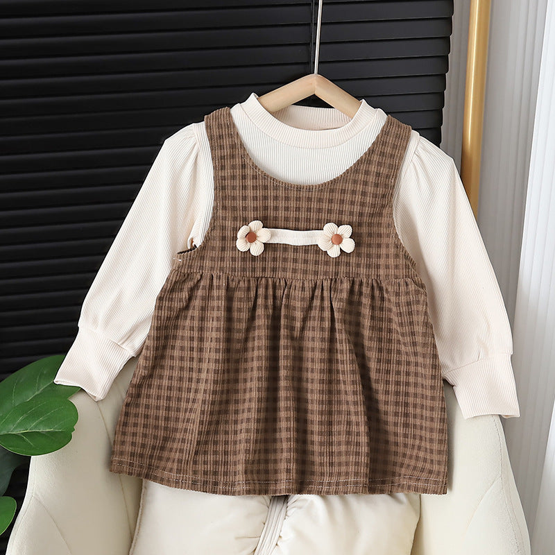 Baby Girl Long-Sleeved Dress Suit