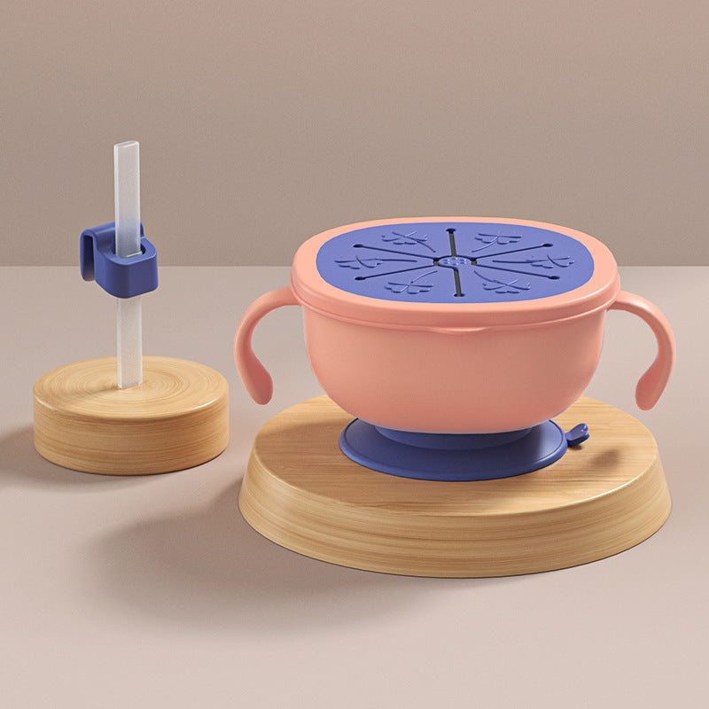 Baby Straw Soup Bowl with Suction Base
