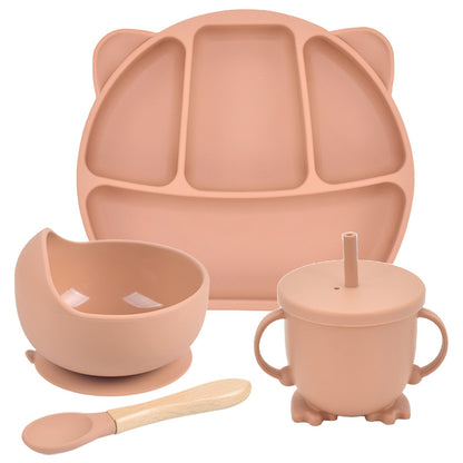 Silicone Suction Divided Dinner Plate Set