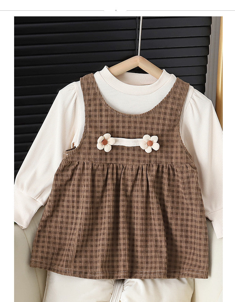 Baby Girl Long-Sleeved Dress Suit