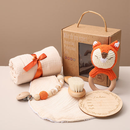Baby Gift Set – Swaddle, Teether & Grooming Kit