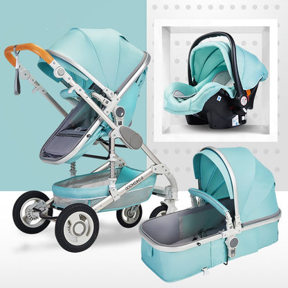 High-Landscape Reversible Baby Stroller (Lie-Flat & Foldable)