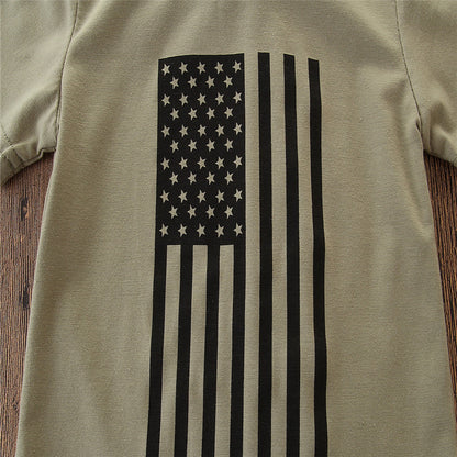 Kids’ Camouflage Flag Outfit – Trendy Summer Two-Piece Set