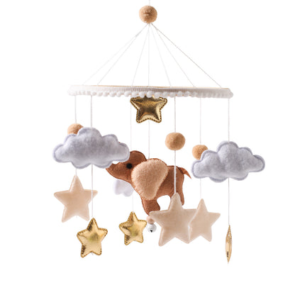 Handmade Plush Cloud Baby Crib Mobile – Soft, Colourful & Soothing Nursery Decor
