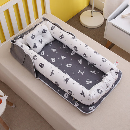 Portable Cotton Baby Crib – Foldable, Cozy & Secure Newborn Sleeping Nest