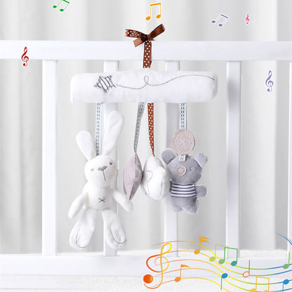 Baby Rabbit-shaped Car Hanging Music Bed Around