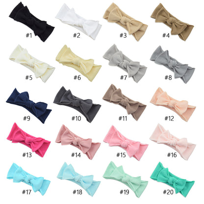 Baby Knotted Bow Headband (Solid Colour)