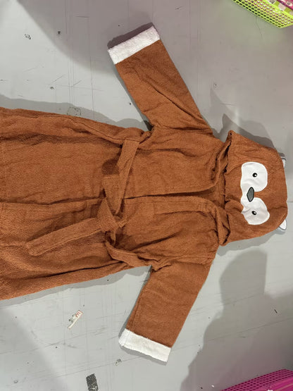 Children's Hooded Absorbent Animal-shaped Bathrobe