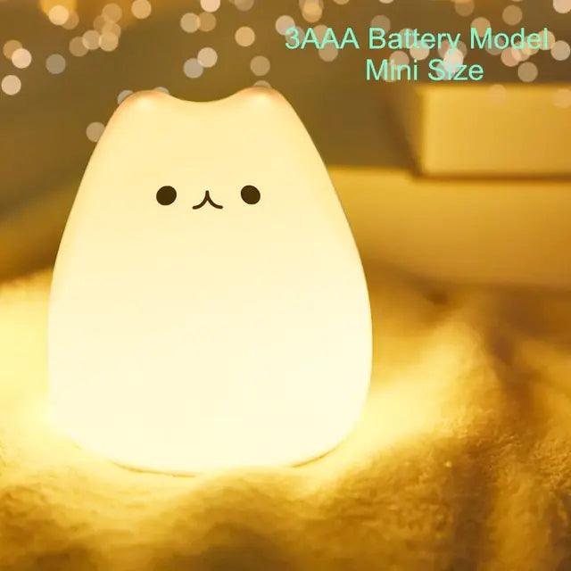 Mini Cat Baby Night Lamp - Babyblush