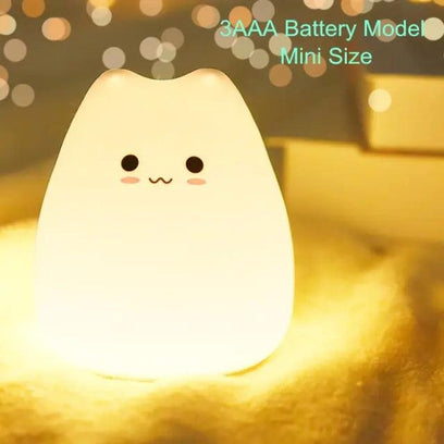 Mini Cat Baby Night Lamp - Babyblush