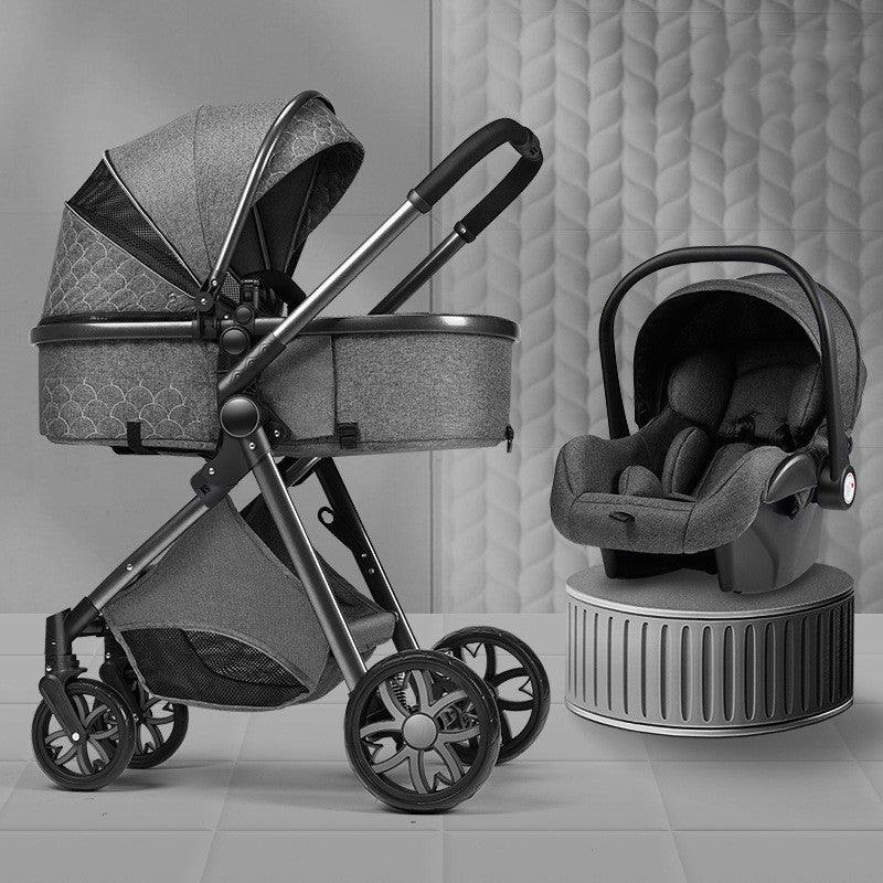 Stylish High View Stroller Lightweight Folding - Babyblush