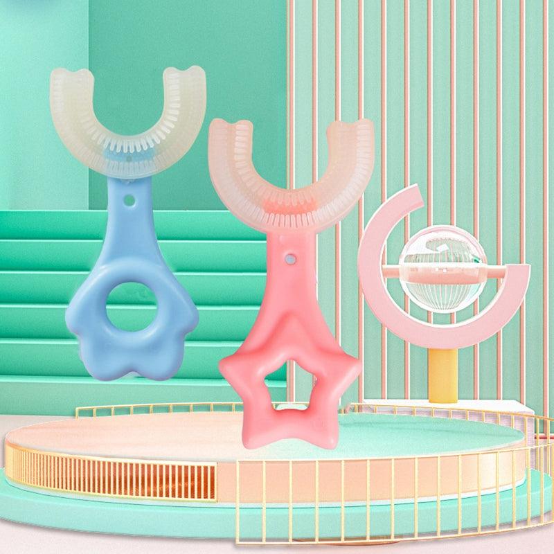 U-shaped Baby Toothbrush Children 360 Degree Teethers Soft Silicone Clean Brushing Kids Teeth Oral Care Cleaning Toothbrush - Babyblush