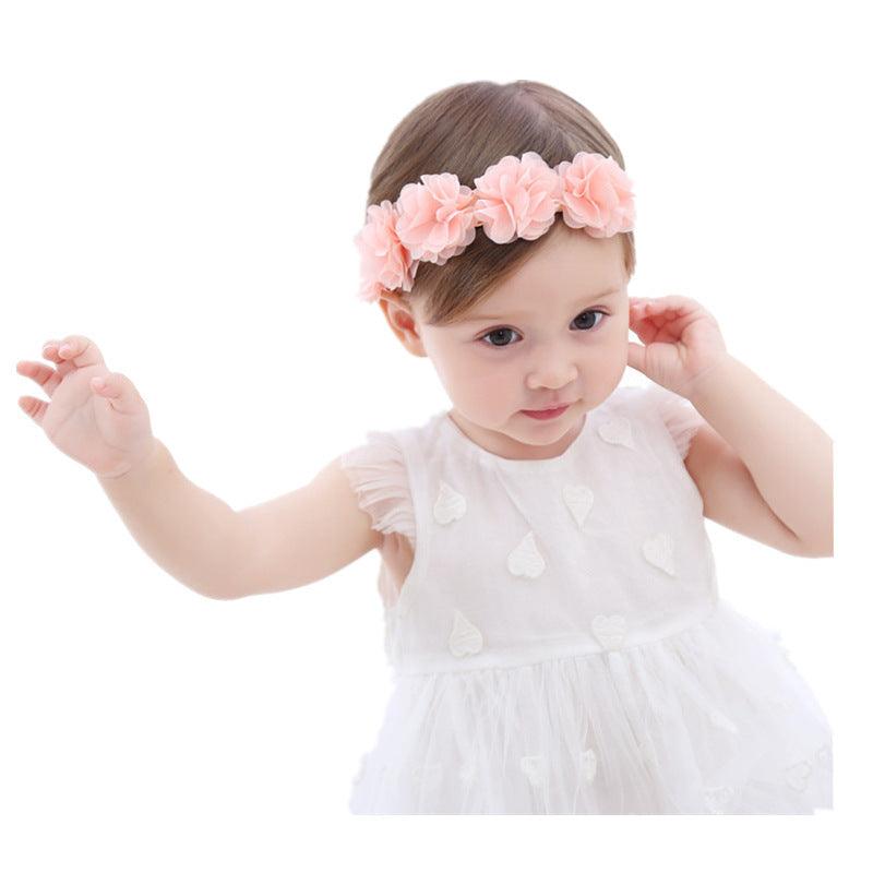 Baby Hair Flower Band - Babyblush