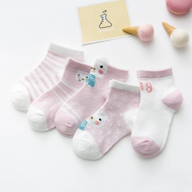 Cotton Mesh Baby Socks - Babyblush