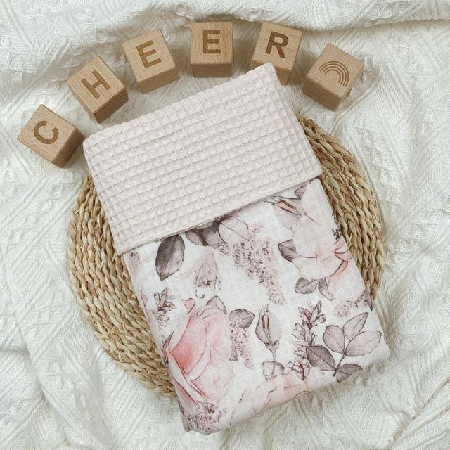 Cotton Waffle Baby Blanket - Babyblush