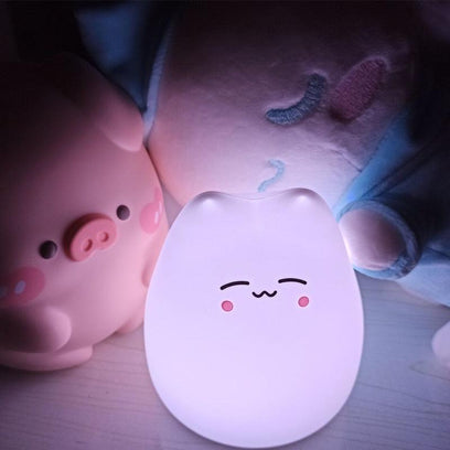 Mini Cat Baby Night Lamp - Babyblush