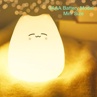 Mini Cat Baby Night Lamp - Babyblush