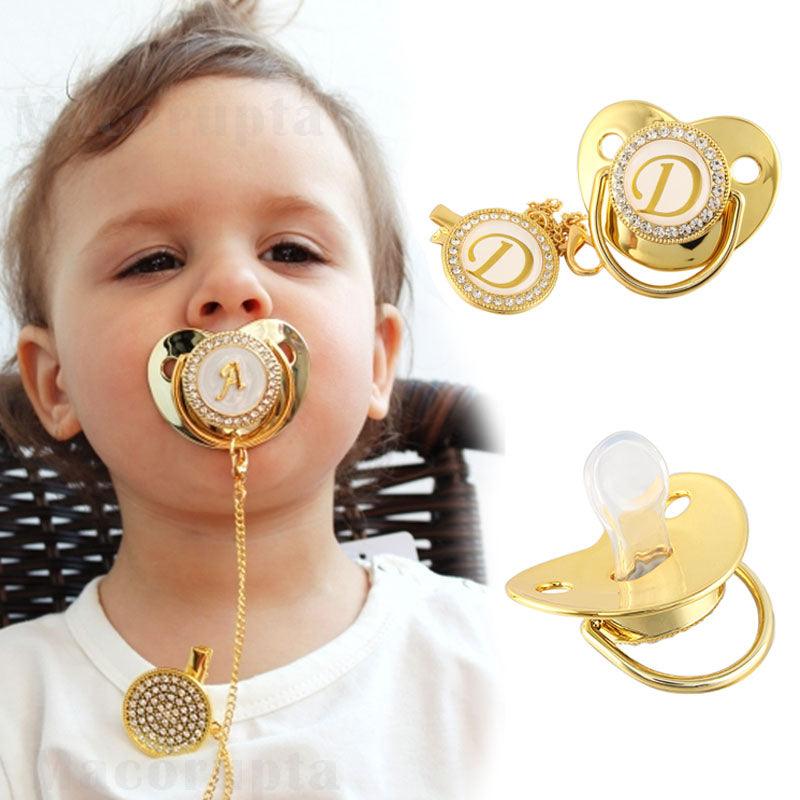 Name Initial Letter Baby Pacifier - Babyblush